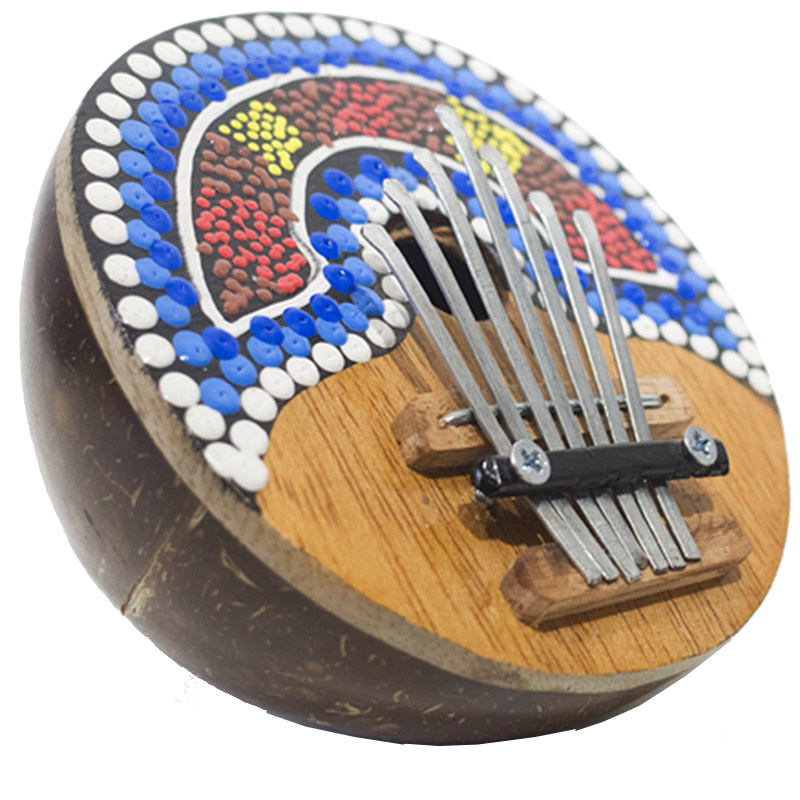 Kalimba Piano de Pulgar Tonos Carcasa de Coco Juguete