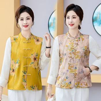 The new 40-60 middle-aged and old wind jacketshun shoulder vest
