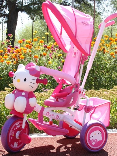 エドガー 折りたたみ式 ハローキティ 三輪車 - 6ヶ月から5歳の