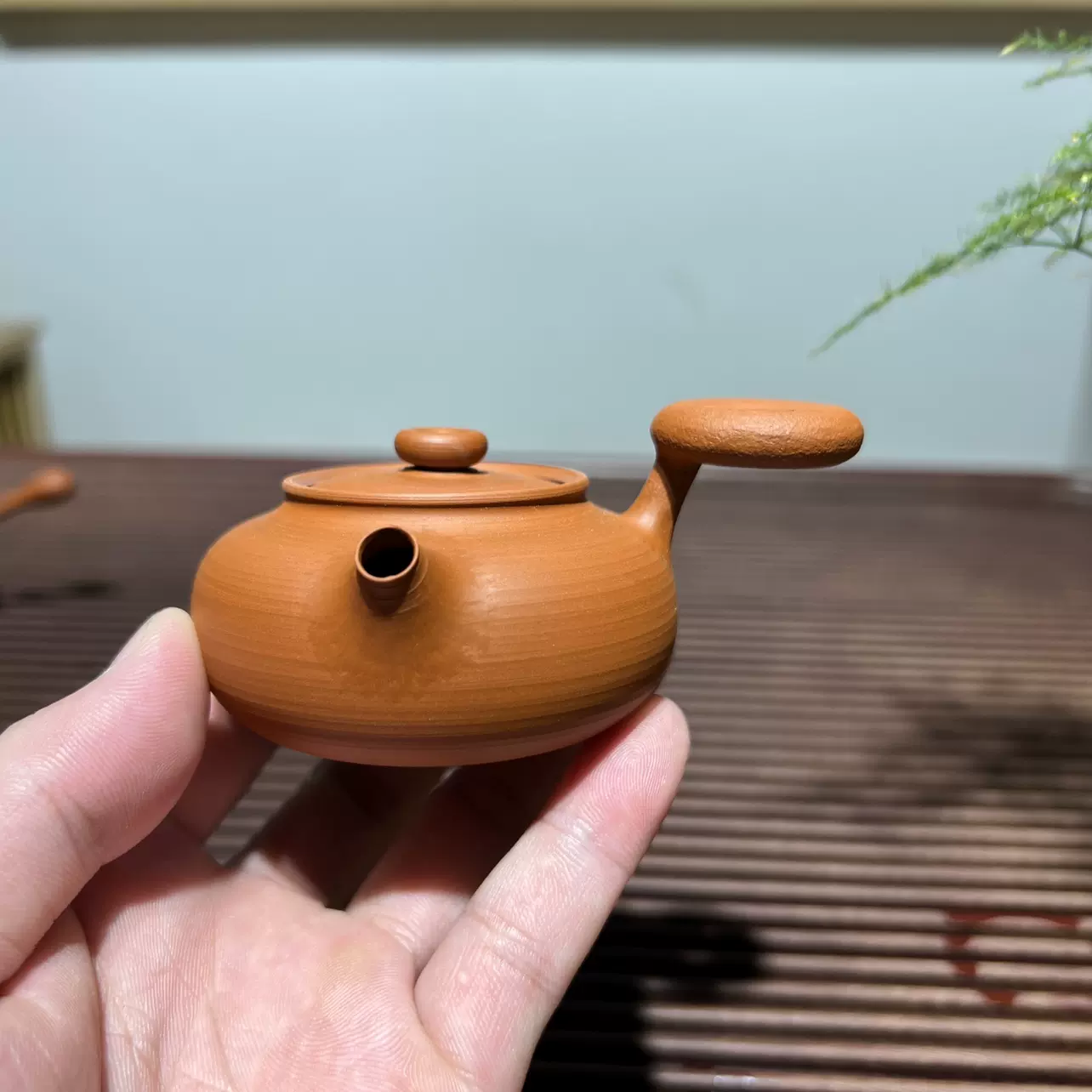 邱植荣侧把急须壶玉环壶平安扣步步高升壶潮州手拉