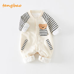 Baby Clothes Autumn Outfit for Boys, Pure Cotton Cartoon Romper for 3-Month-Old Newborns, Cute Spring and Autumn Crawling Suit