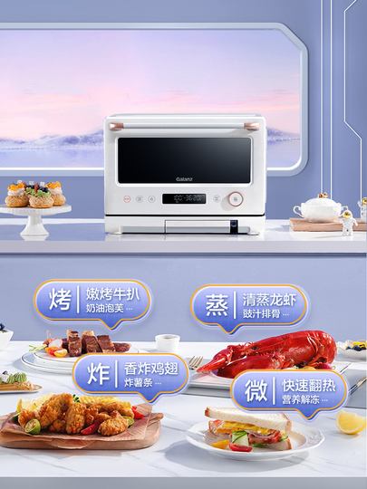 Galanz 20L マイクロ蒸し焼きオーブン - 可変周波数、ステンレス鋼