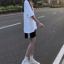 Women's Summer 2026 New Straight-Leg Loose High-Waisted Casual Shorts Wide-Leg Student Mid-Length Shorts