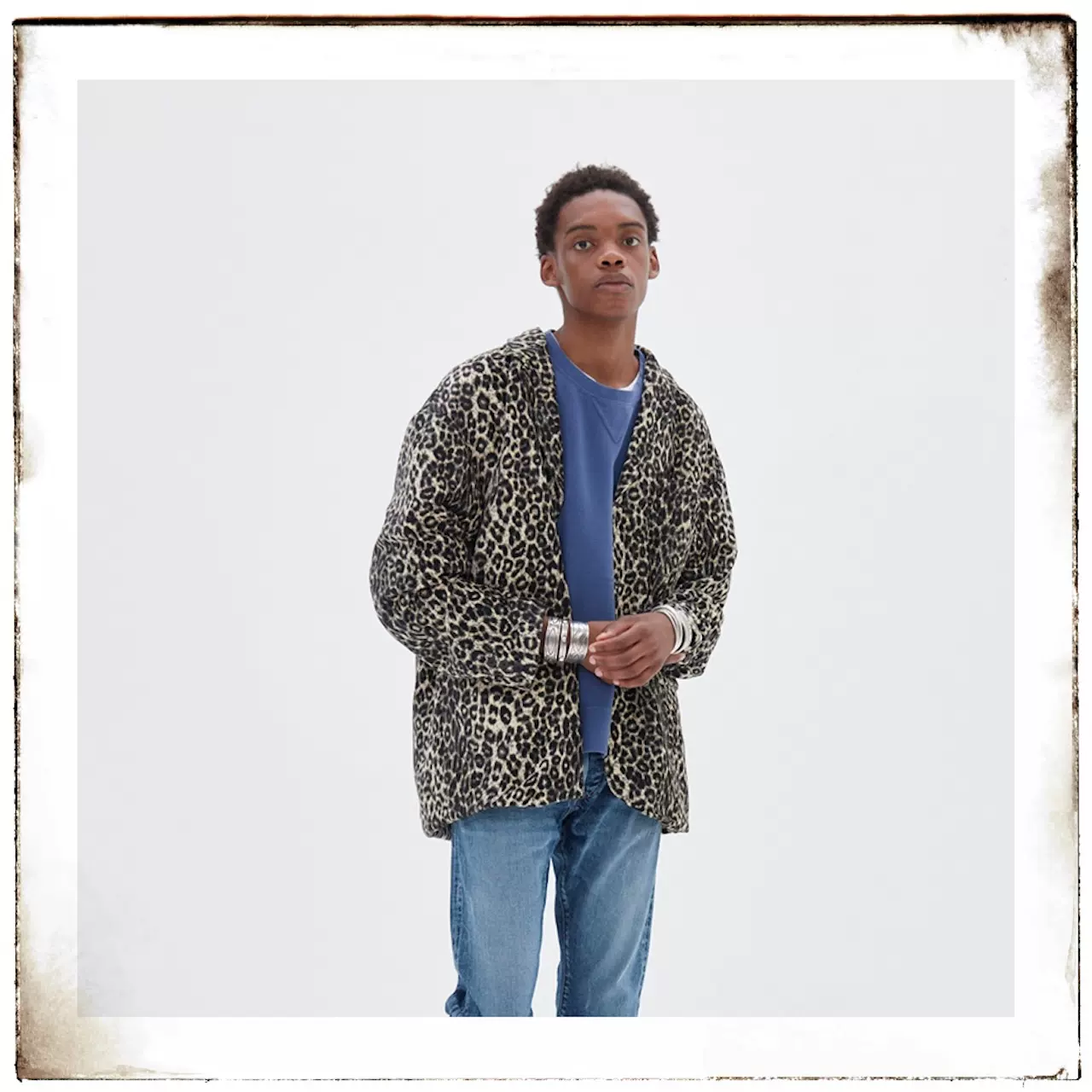 代购VISVIM 24SS BOWEN BLAZER LEOPARD 豹纹西装真丝单西宽松