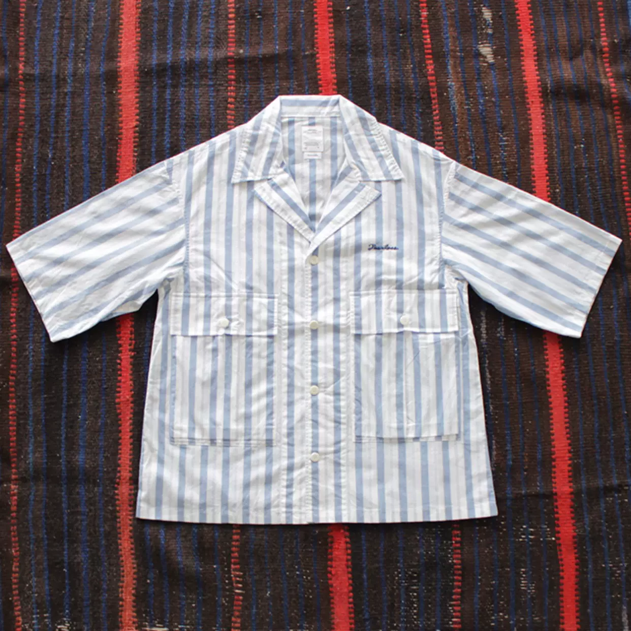 现货 VISVIM 20SS CORNET SHIRT SS CAMBIC 短袖条纹衬衫夏季日常-Taobao