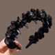 2025 new high skull top headband with teeth non-slip wavy hairpin for women with high-end and fashionable headband headwear