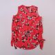 Spring and summer new European and American women's stand-up collar sleeveless fashion printed shirt Single-breasted temperament cardigan shirt A16