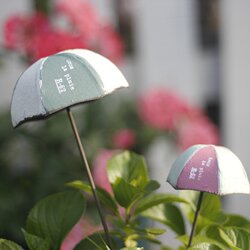 ins Small Umbrella Flower Planters for Decoration, Iron Flower Planters, Zakka Japanese Pastoral Style Ground Planters, Gardening Decorations