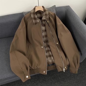 Maidard, retro fake two-piece flight jacket
