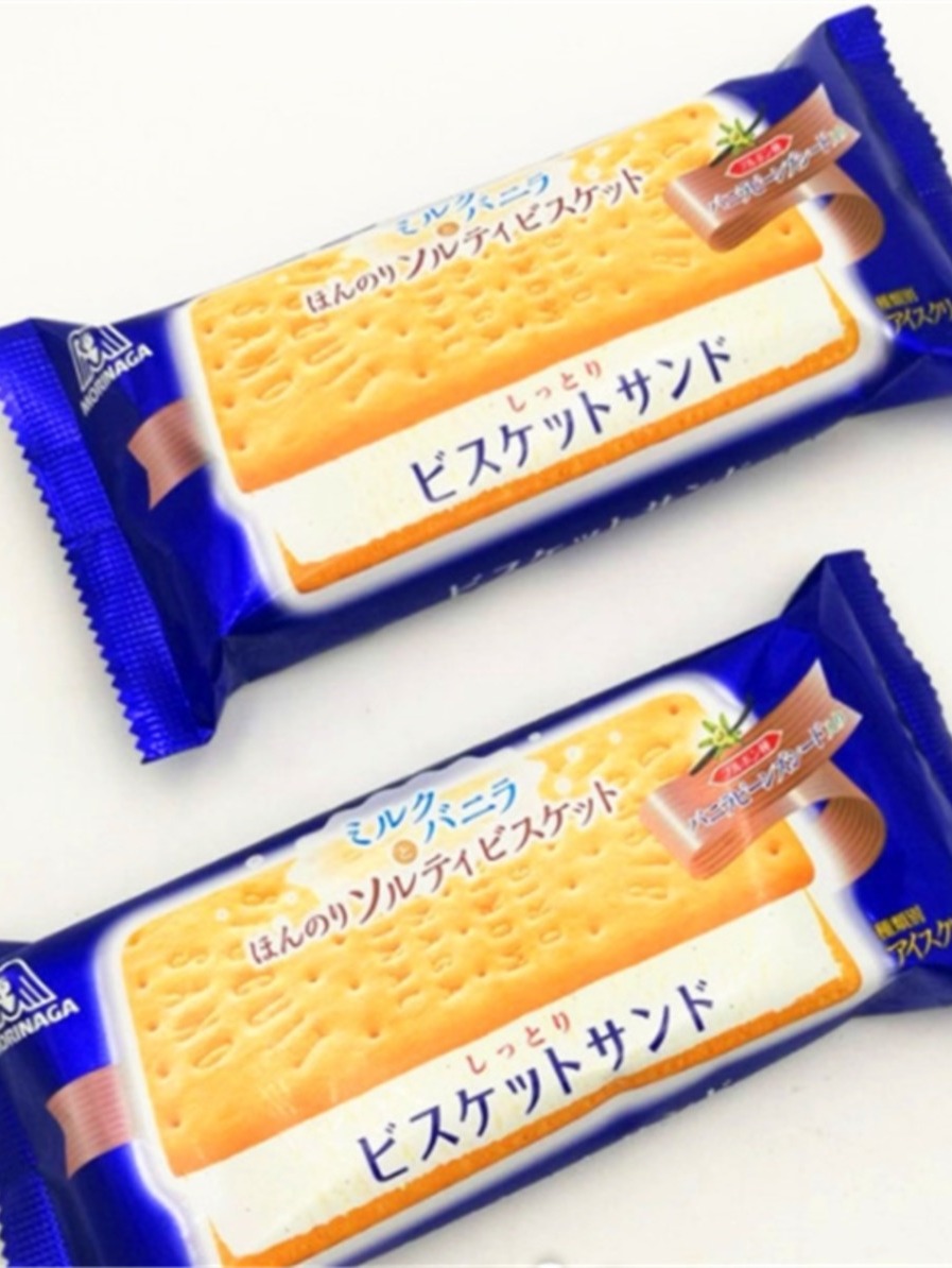 森永  日本进口夹心三明治香草冰淇淋
