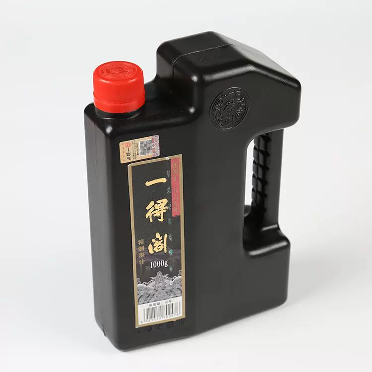 一得阁精制墨汁4斤大容量桶装书画创作墨液一德阁北京墨水1000G