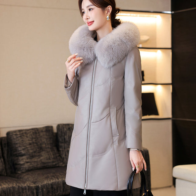 Winter Fashion Trend Down Jacket Ladies Self-cultivation Warmth Slimming Mid-length and Versatile Comfortable Jacket