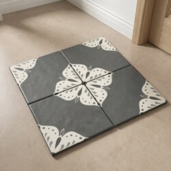 Trendy Bathroom 200*200 Full Ceramic Small Pattern Tiles French Retro Kitchen Balcony Floor Tiles Handmade Tiles for Guesthouses