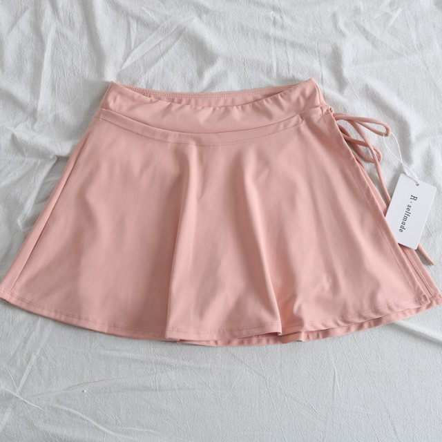 New style of spring and summer side lace-up underwear version of high waist tennis skirt sports skirt women's short skirt
