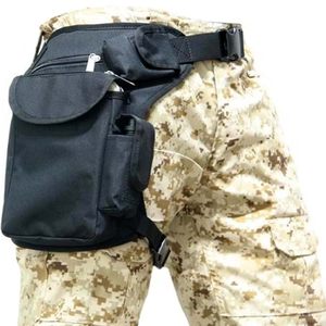 Wjtwzy riding waist and leg bag outdoor tactical multifunctional leg bag men's leisure sports tool waist bag fishing gear bag