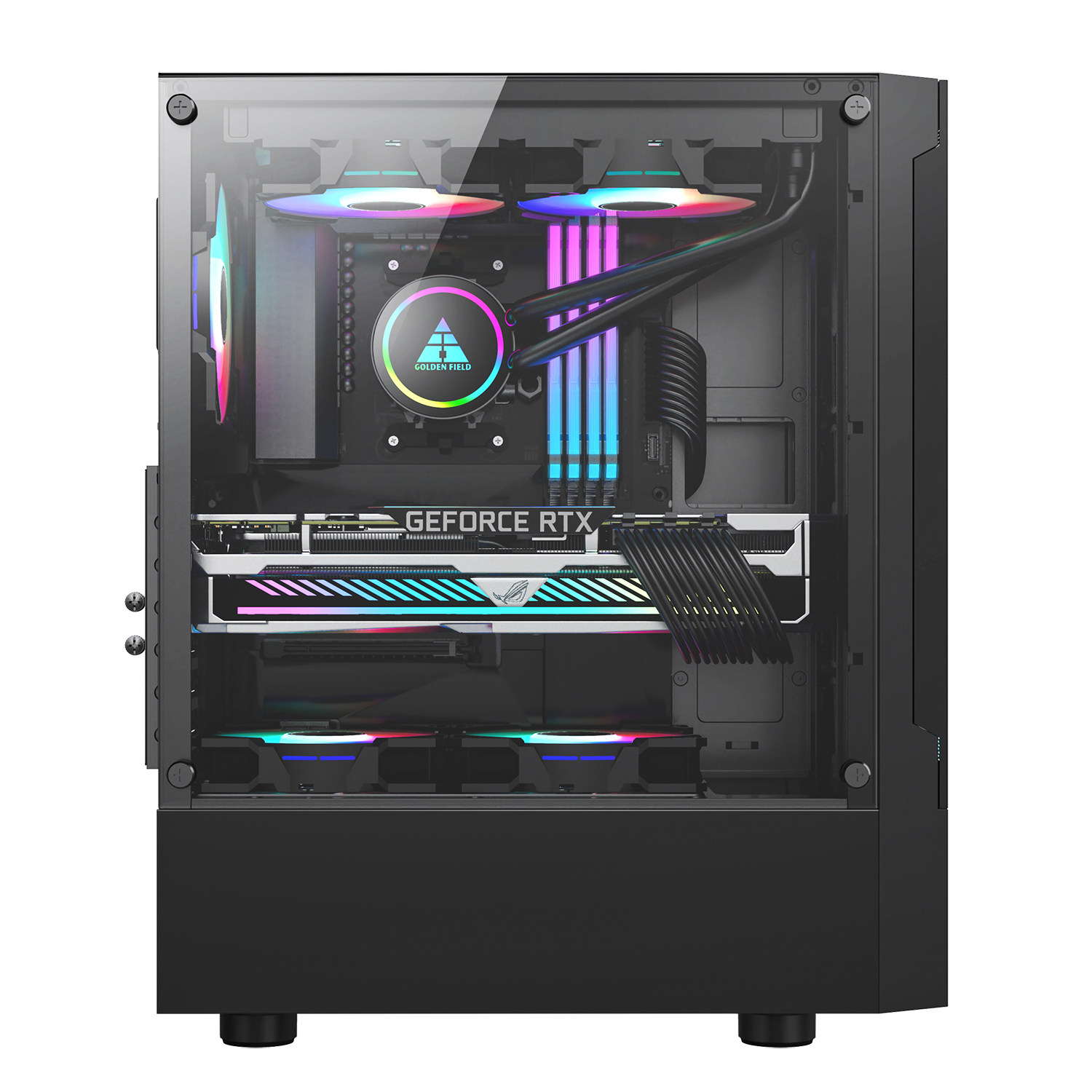 N39 Computer Jinhetian N39 E-ATX Computer Case - Transparent Gaming Chassis