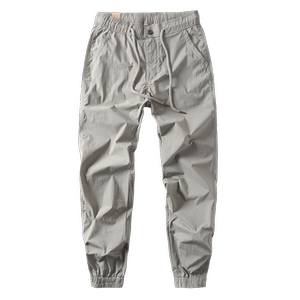 Summer thin casual trousers loose sports elastic trousers men's black work pants quick-drying breathable small feet
