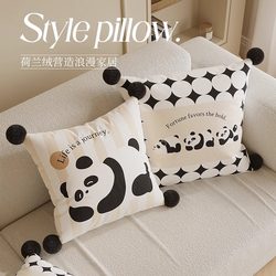 Cartoon Cute Panda Pillow Sofa Living Room Sofa Decorative Cushion Light Luxury Home Bedroom Bed Pillow with Insert