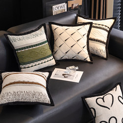 Chenille Pillow 2025 New Model Sofa Living Room Back Cushion Light Luxury High-End Hotel Bedside Sleeping Pillow Cover