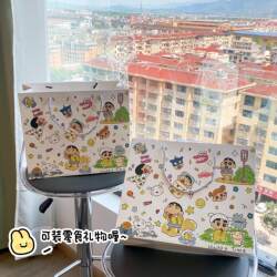 ins High-Quality Crayon Shin-Chan Tote Bag Girly Holiday Gift Bag Large Hard Cardboard High-Capacity Gift Bag