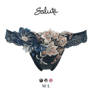 
Wacoal Salute thong women's heavy embroidery Japanese transparent lace sexy low-waist women's underwear 28G