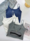 Hot girl sexy backless suspender vest for women wearing 2024 new summer chest pad inner slim back top