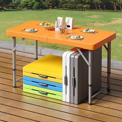 Specialized Folding Tables and Chairs for Night Market Stalls, Outdoor Trendy Foldable Rectangular Portable Balcony Narrow Tables