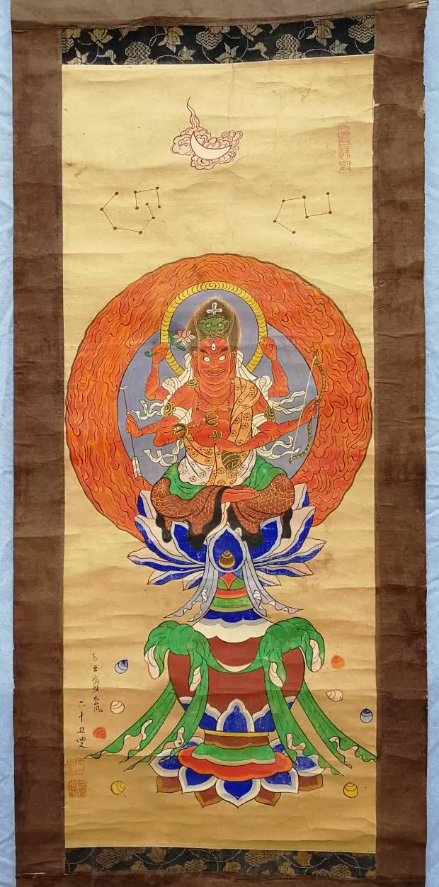 インド・古玩「夜叉神・青面金剛夜叉明王」インド密教・五大明王一神