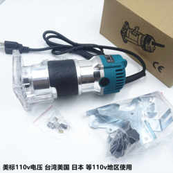 110V Electric Trimming Machine Woodworking Slotting Machine Multifunctional Handheld Rapid Trimming Machine Woodworking Milling Slotting Processing Engraving