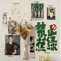 ins Dried Flower Card Tapestry Kits Bedroom Living Room Wall Decoration Background Wall Hanging Bedside Three-Dimensional Wall Hanging