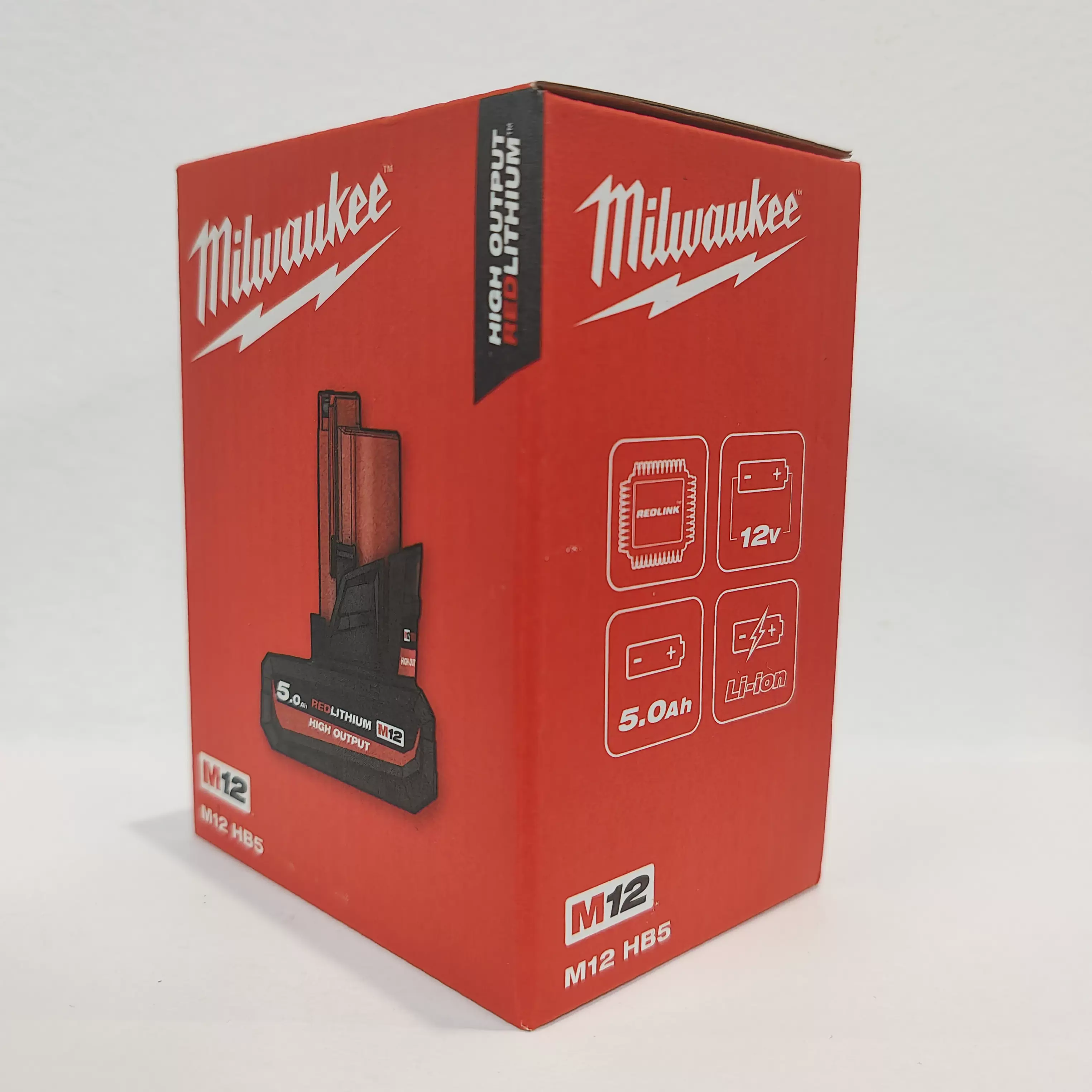 Milwaukee M12 HB5 12V 5.0Ah バッテリー 正品Milwaukee/美沃奇 Milwaukee M12 HB5 12V 5.0Ah バッテリー 正品Milwaukee/美沃奇