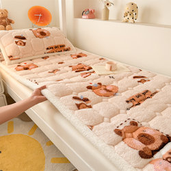 Winter Student Dormitory Single Mattress Soft Cushion Household Coral Velvet Mattress Thickened Foldable Mattress