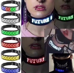 Led Light-Up Hot Girl Streamer Leg Ring Collar Bluetooth Pet Dog Collar Fun Rechargeable Trendy Decoration