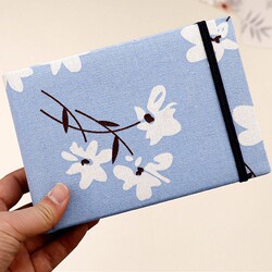 6inch Pocket Photo Album, Fresh Fabric Cover, Insertable Pages for Photos, Postcards, and Photo Albums