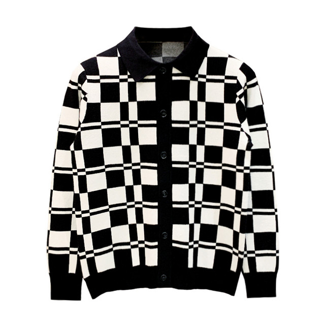 Black and white checkered jacket (G) main image 1