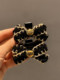 Korean style wool bow bangs clip female high-end princess clip sweet temperament 2023 new hair accessories