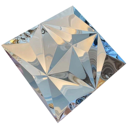 3D Stereo Metal Stainless Steel Mosaic Tiles Crystal Glass Tv Background Wall Living Room Bar Ktv Wall Tiles