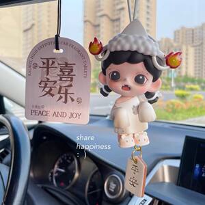 
zoraa cute little ghost car hanging troublemaker diary car interior rearview mirror decoration car pendant hanging gift trend