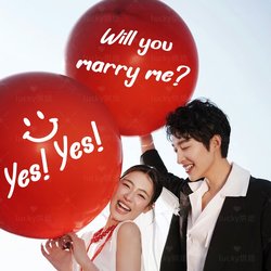 Props for Taking Photos after Getting the Marriage Certificate: 36inch Red Balloons, Announcement of Marriage Registration, Holding a Banner, Posing for Photos, Creating a Sense of Ceremony, Decoration
