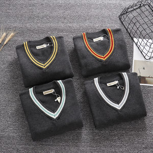 Harry Potter's same V -neck sweater COS cos daily men's school uniforms JK uniform pure cotton vest