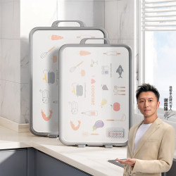 Jia Bangshou Anti-Mold and Antibacterial Household Stainless Steel Cutting Board, Fruit Chopping Board, Kitchen-Specific Double-Sided Board