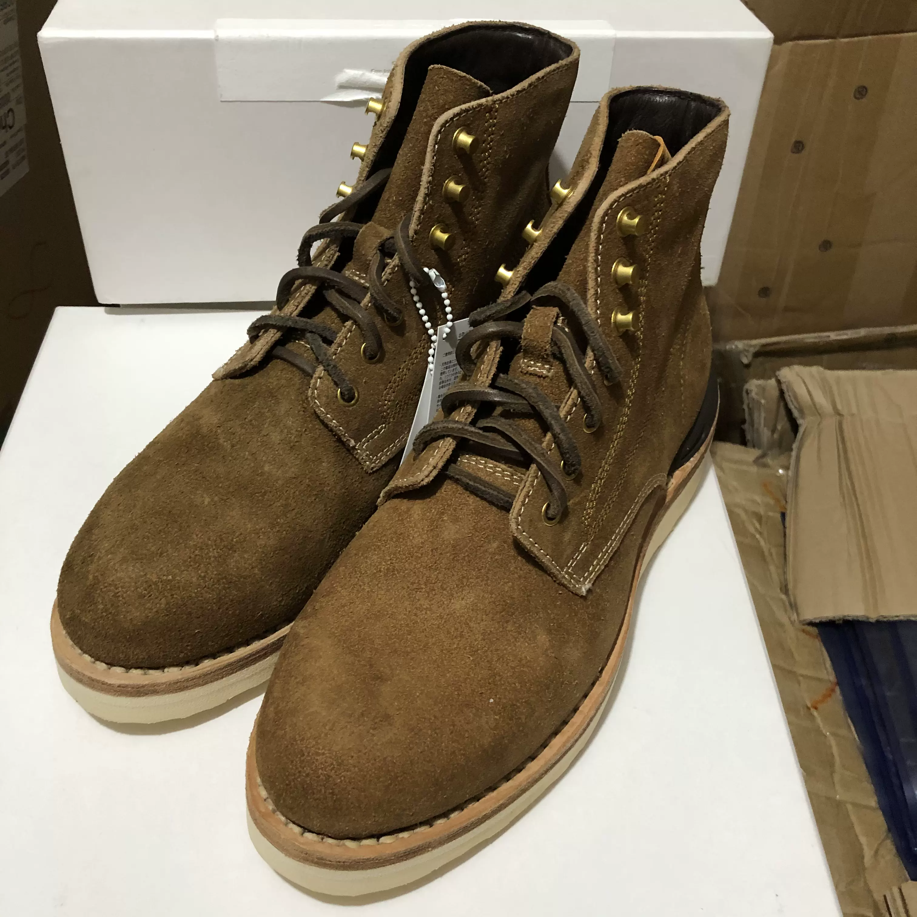 VISVIM VIRGIL BOOTS-FOLK (VEG SUEDE) 17AW 限定麂皮沙漠靴男-Taobao