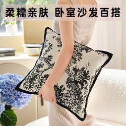 2025 New Light Luxury High-End Living Room Sofa Pillow Simple Nordic Cushion Headboard Lumbar Pillow Cushion Cover