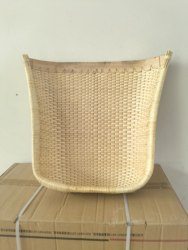 Bamboo-edged wicker dustpan, woven dustpan, non-hole handmade wicker opening, large, medium and small farmers' dustpan, rattan