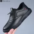 Giày đầu bếp nam chống trượt chống nước nhà bếp đặc biệt chống mài mòn nam màu đen Giày làm việc thông thường giày da an toàn