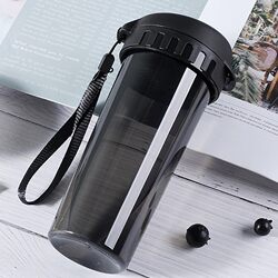 Large Capacity Plastic Water Cup, Portable Tea-Style Cup for Men and Women, High Aesthetic Sports Cup with Filter for Boys