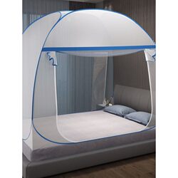 Mongolian Yurt Mosquito Net, Anti-Fall, No-Installation Required, Foldable Tent-Style for Children, Suitable for 1.5m Bed, 1.8m Single Bed, Student Dormitory