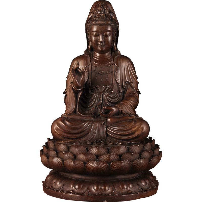 观音菩萨坐像 蓮坐台 紫銅 供奉招財紫銅坐蓮觀音佛像觀世音觀音菩薩銅佛像工藝品| Yahoo拍賣