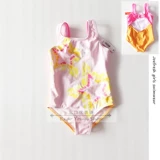 [UPF50+солнцезащитный крем] Выйти из Канады Сингл 0-5-летняя девочка купальники купальники обратно полая контрастная дизайн