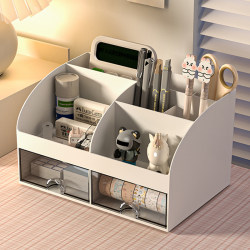 Cosmetics and Stationery Desktop Storage Box Drawer Student Desk Pen Holder Workstation Organizer Office Miscellaneous Storage Rack